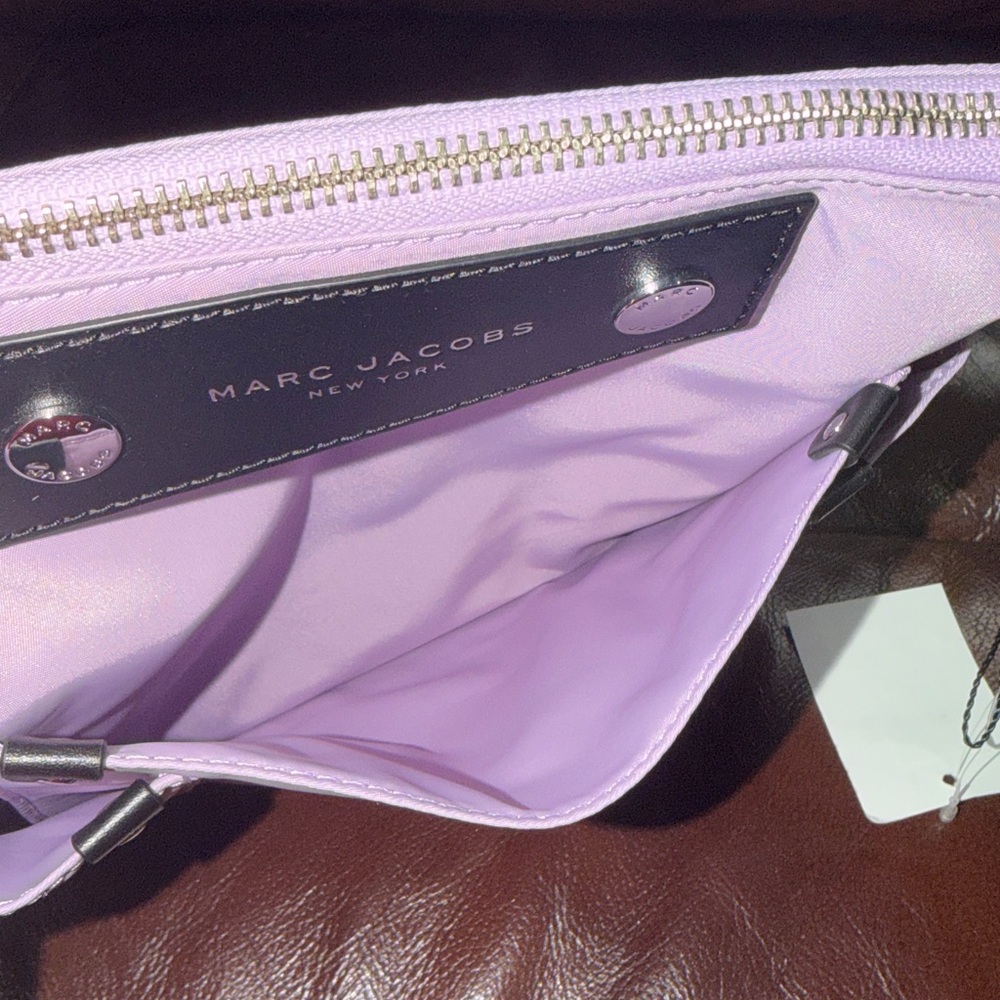 🔥🔥🔥NEW Marc Jacobs Preppy Purple Nylon Swing Pack Crossbody Bag - Picture 7 of 9